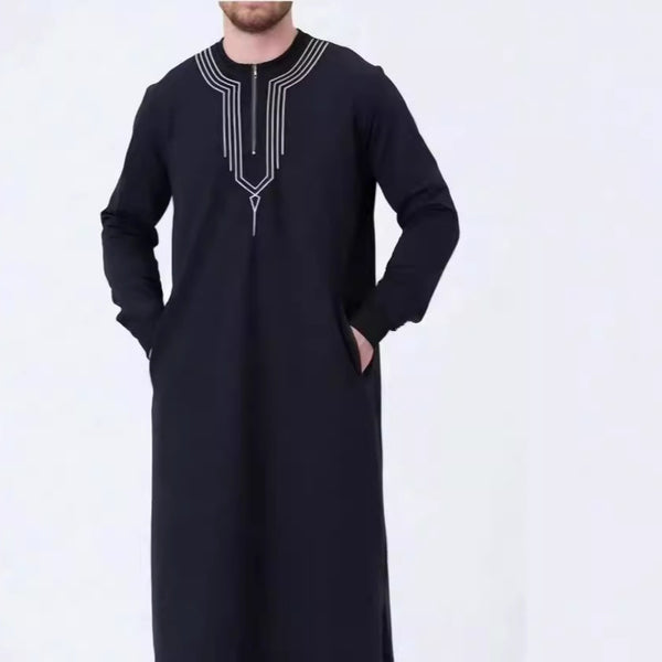 Casual Loose Embroidery Men's Robe