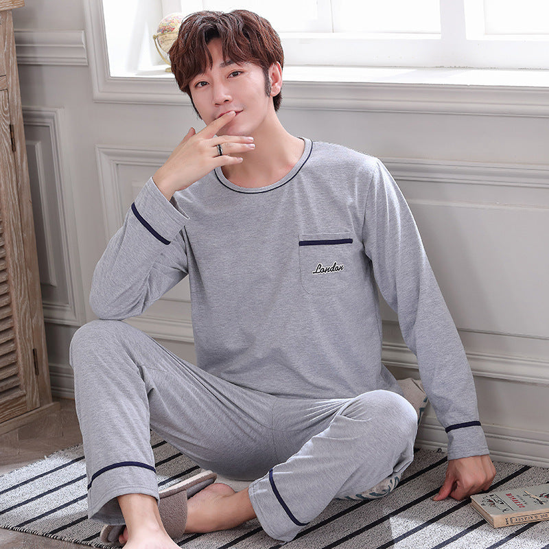 Men's Springsummer Thin Casual Pure Plus Size Middle Aged Homewear